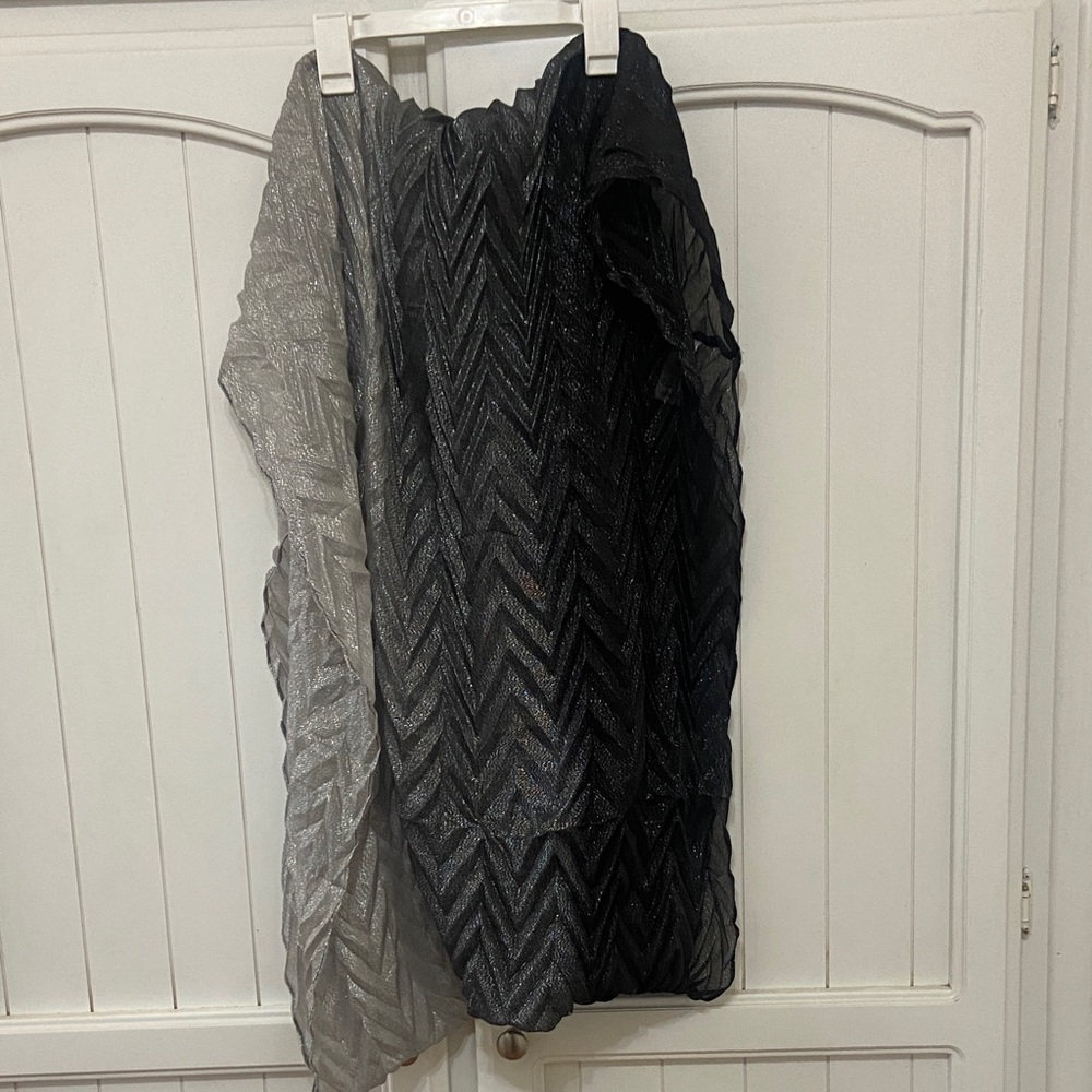 Elegant Black and Gray Chevron Infinity Scarf